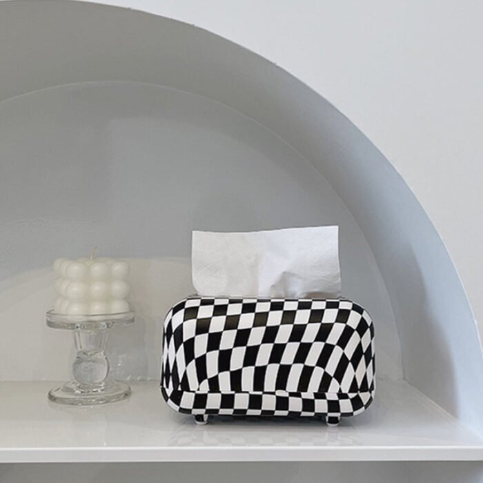 Checkboard Tissue Box